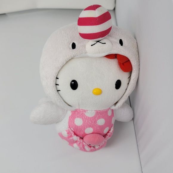 Hello Kitty Sanrio seal costume plush 2012 polka dot - Picture 2 of 10